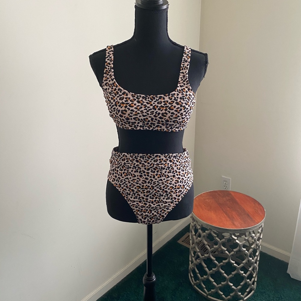 Target Women's Cheetah High Waisted Bathing Suit